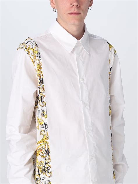 versace jeans couture v2 dress shirt|Versace Jeans Couture white shirt.